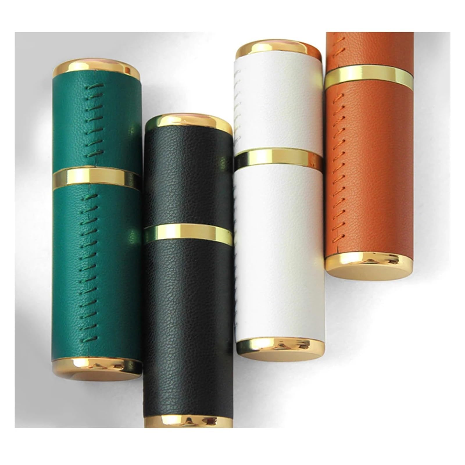 Flacone di profumo in pelle Bottiglia ricaricabile di profumo portatile | Mini atomizzatore spruzzatore in pelle lavorato a mano, dimensioni da viaggio(Red)