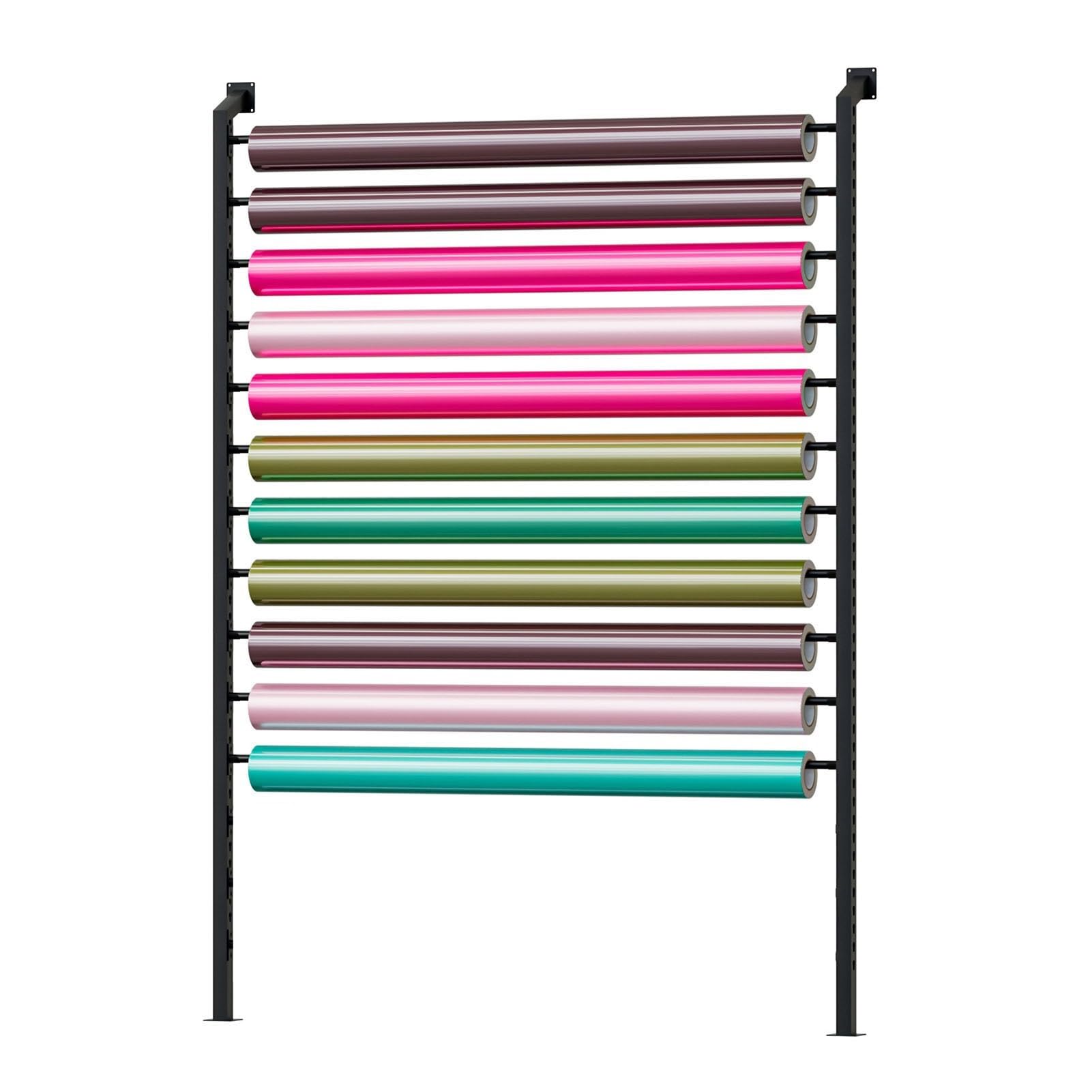 Organizador de vinilos ajustable ideal para talleres de rotulación de coches y posters
