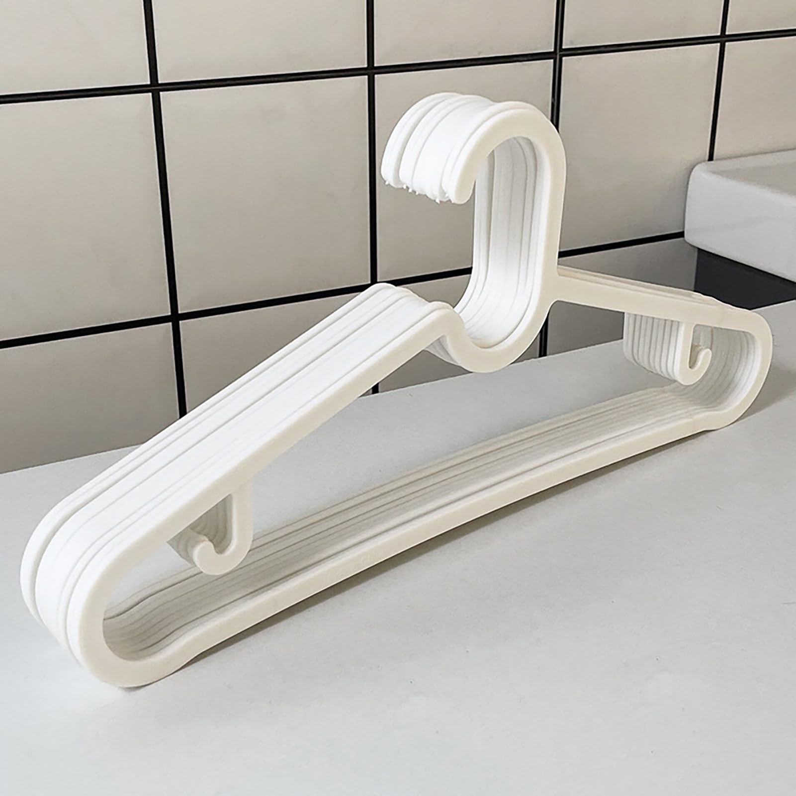 Clothes Hangers, Non-Slip Suit Organizer, Slim Hangers Set of 10, Space Saving Design for Wardrobe Storage, Laundry Room, Display, Bedrooms, 15.35 x 6.69 x 1.18 inches