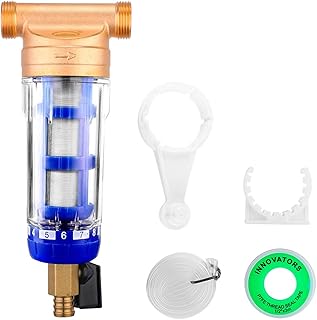 CXZTCL 3/4"MNPT Pre-Filter Spin Down Sediment Water Filter Housing Water Purification Reusable Efficent Prefilter for Well Water Traps Rust, Dust, Sand