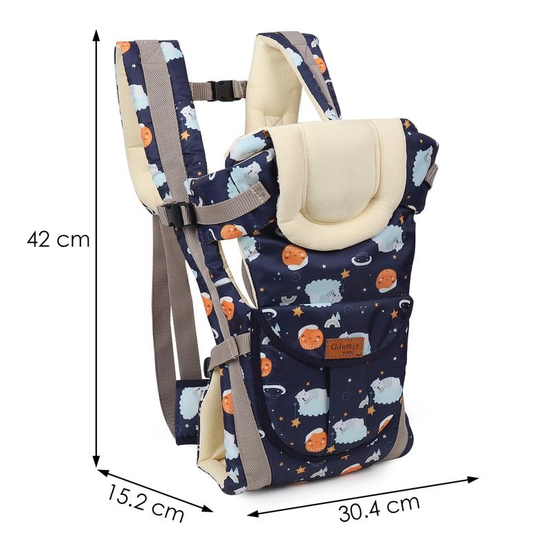 Image of Chinmay Kids Baby Carrier 4 in 1 Carry Bag Baby Carrier Cuddler Air Mash Fabric Baby Carrier Baby Carrier (Blue, Back Carry)