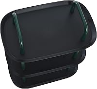 Vista 67 de Main + Mesa Carrito moderno de plástico y metal de 3 niveles, blanco y marrón