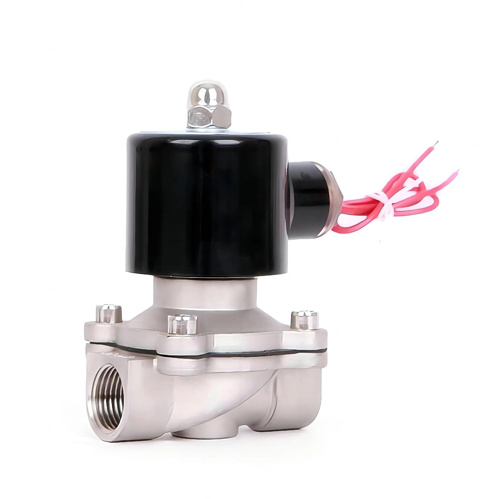 Válvula solenoide 1/8 de acero inoxidable DC12V electroválvula normalmente cerrada para agua y aire