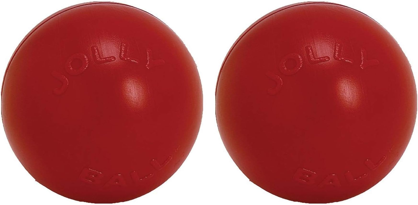 Jolly Pets2 Pack of Push-N-Play Ball Dog Toys, Red, 4.5-Inch