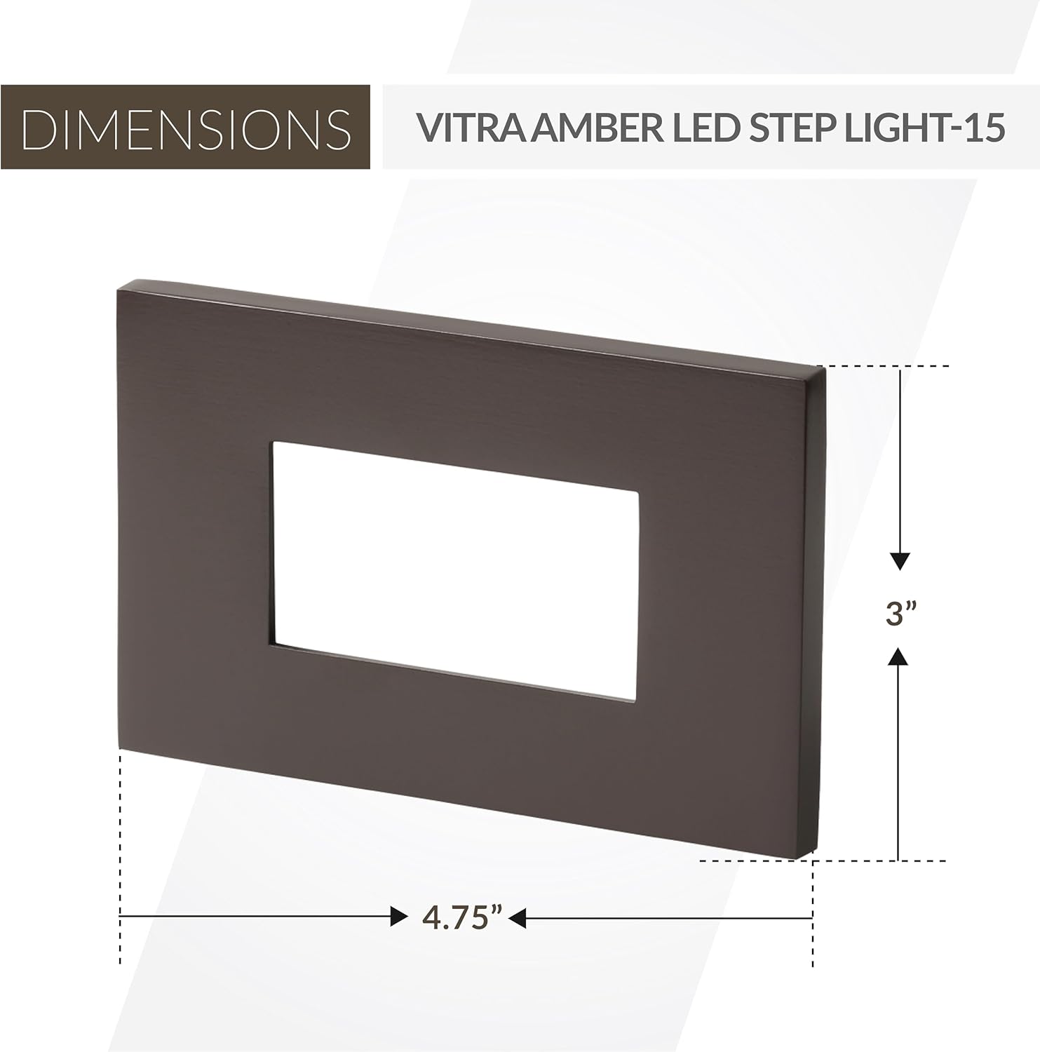 Generation Lighting 93485S-171 Transitional LED Step Light from Seagull - LED Step Lighting Collection in Bronze/Dark Finish,