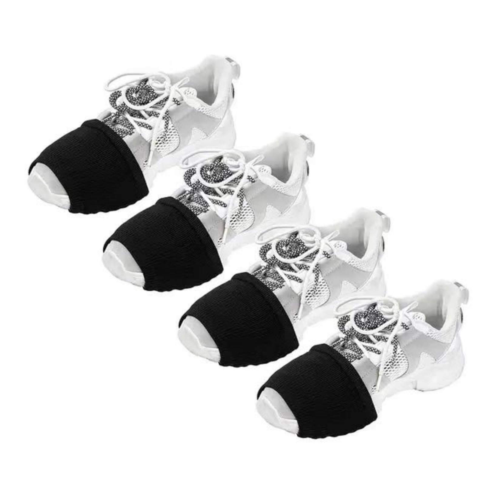 Senvitate2 Pairs Socks for Dancing Over Sneakers, Dance Shoe Socks on Smooth Floors, Shoes Cover Ballet Dancers Shoe Sliders (Black)