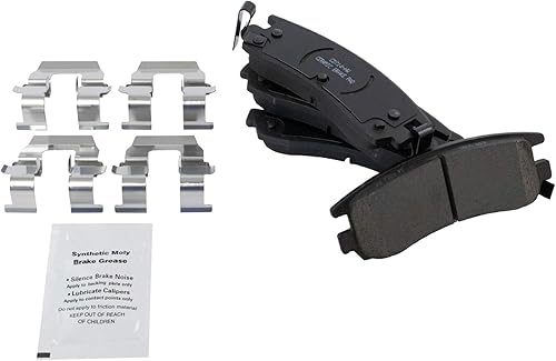 Miniatura 5 de TRQ Kit de pastillas de freno trasero y rotor, kit químico de freno, pastillas de freno de cerámica compatible con Buick Park Avenue 2003-2005