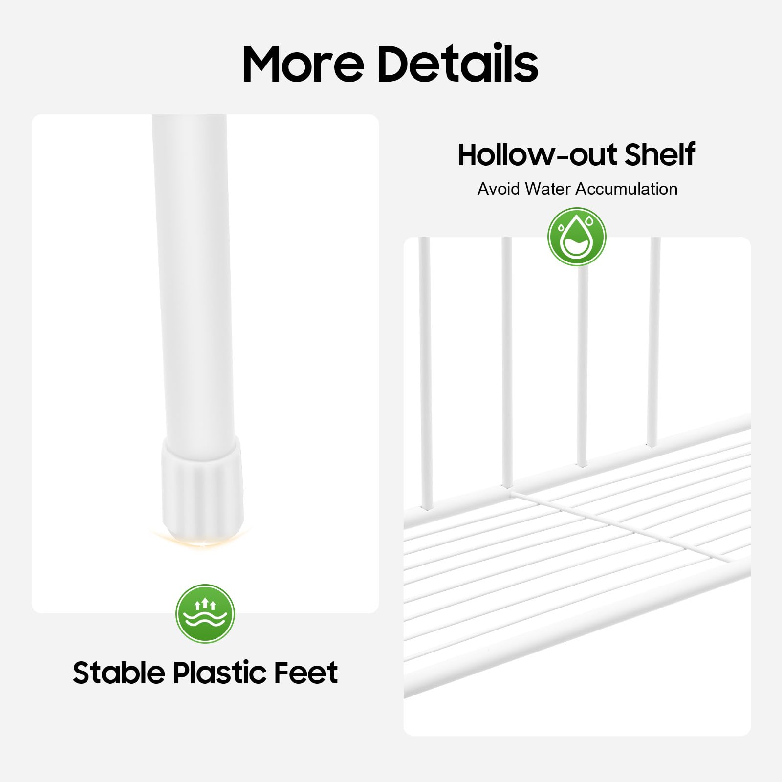 Estante de pared de metal de 3 niveles sobre el inodoro que ahorra espacio, estante independiente para espacios pequeños, solución de almacenamiento elegante para balcones y cocinas