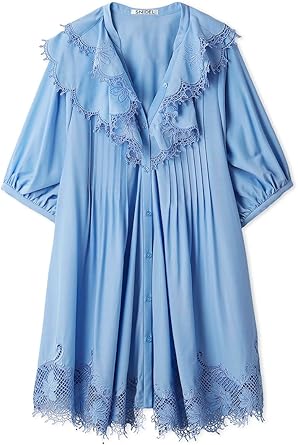 SNIDEL エンブロイダリーラッフルミニワンピース Amazon.co.jp: [スナイデル] エンブロイダリーラッフル