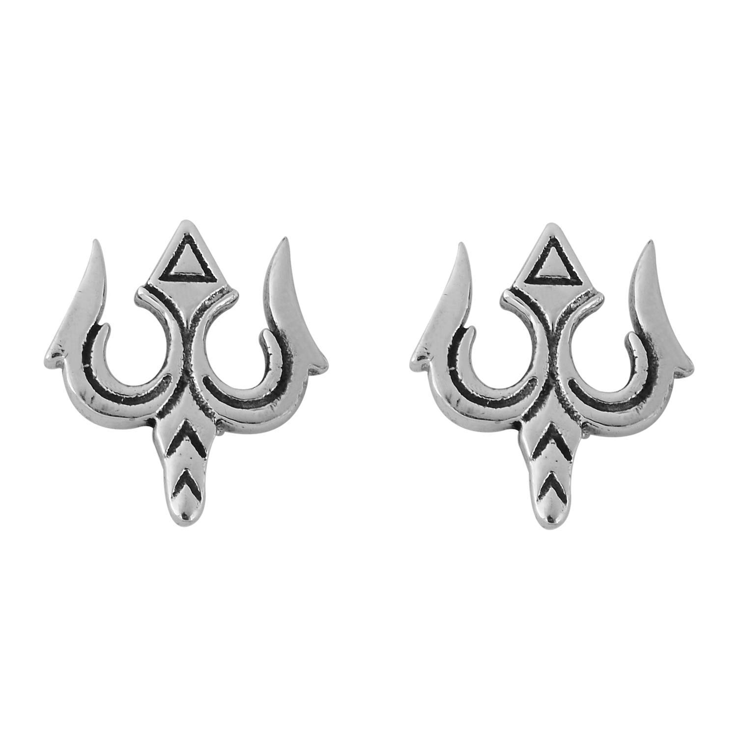 KUKSHYA 925 Pure Silver (Chandi) Trishul Stud Earrings for Men & Boys | Elegant and Durable Sterling Silver Trident Design (B07RRB1HZF) Amazon Price History, Amazon Price Tracker