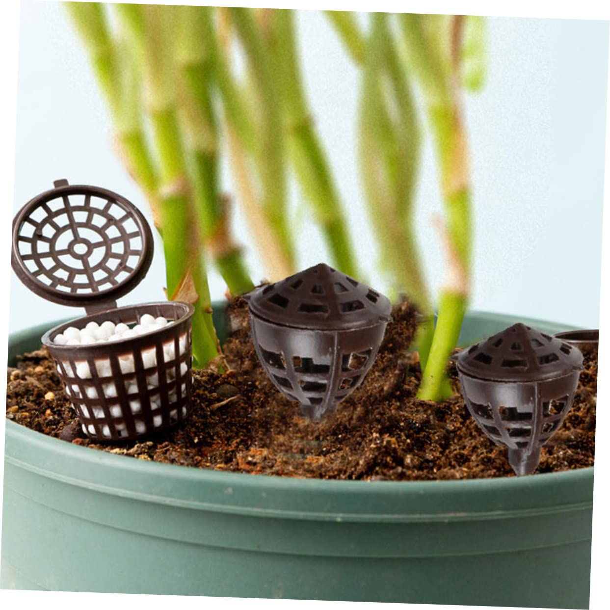 UKCOCO 2 Ensembles Boîte Engrais Pour Bonsaïs Couvercle Panier De Fertilisation Pratique Pour Jardinage Plantation De Plantes Pot 100 Pièces * 2