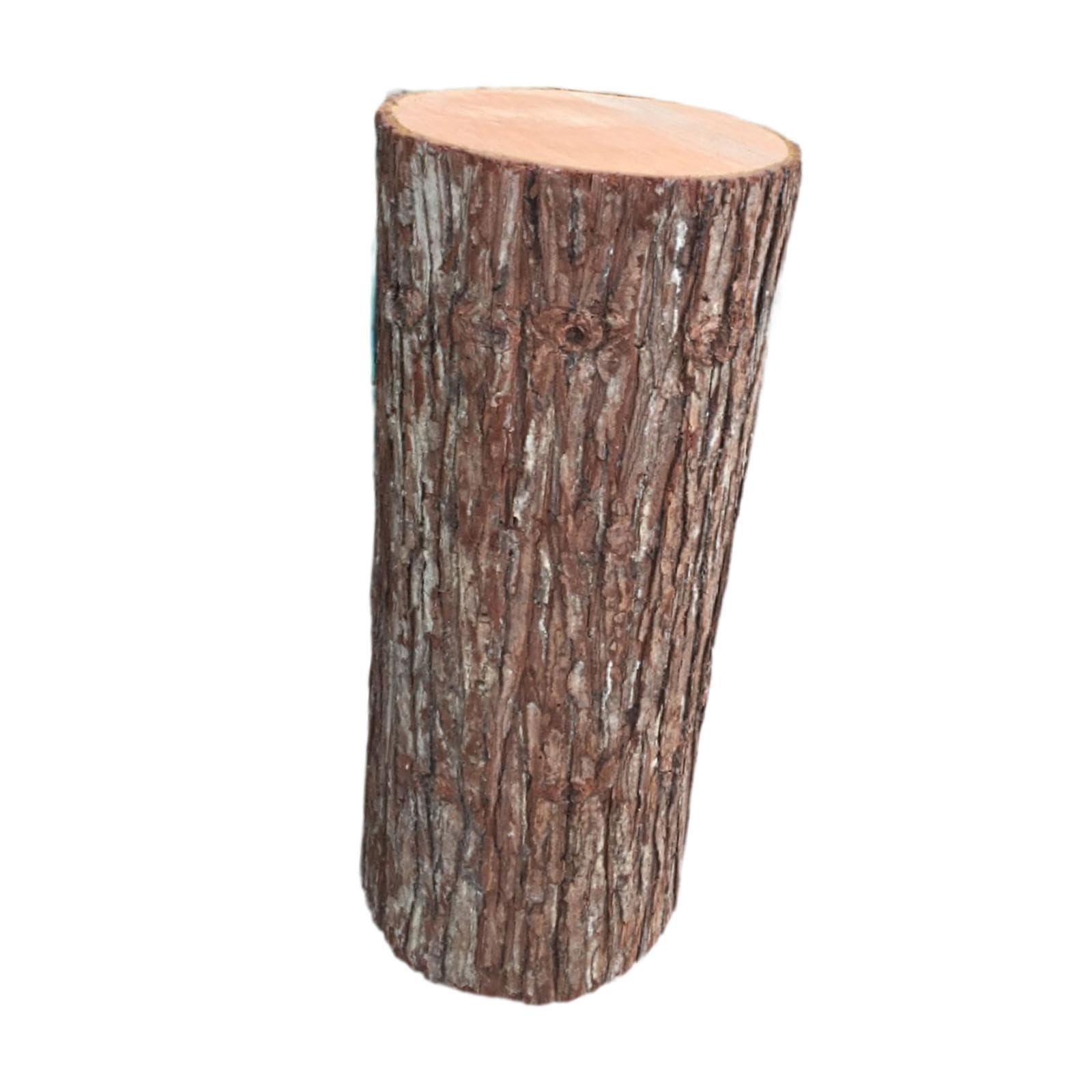Sockel Aus Holz, Zylindrischer Präsentationsständer, Massiver Zylinderfuß Aus Holz Zur Präsentation von Kuchen Und Blumen, Geeignet für Feierlichkeite, 20cmx50cm