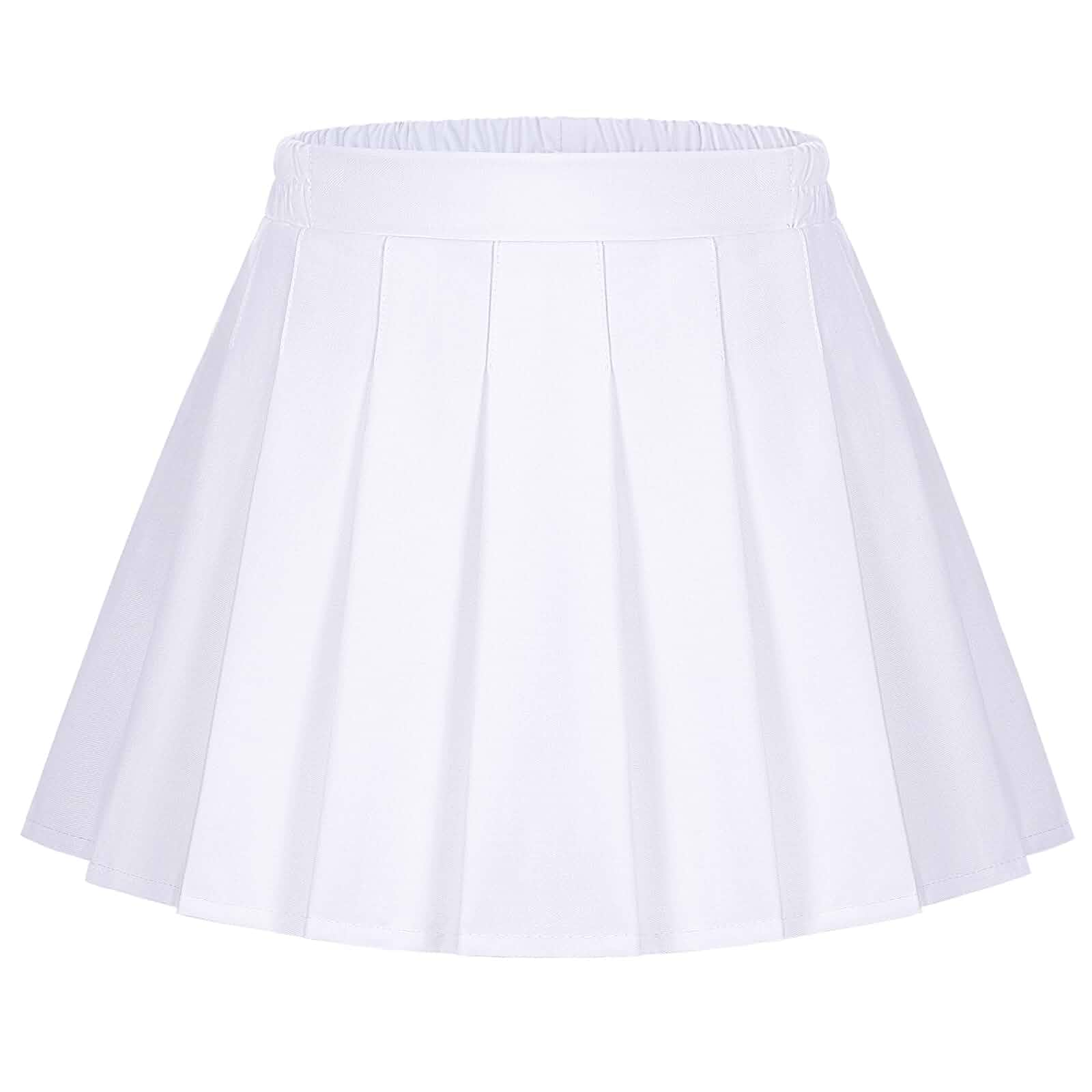 Auranso Girls Pleated Skirts Kids School Uniform Skirt Tennis DIY Skorts