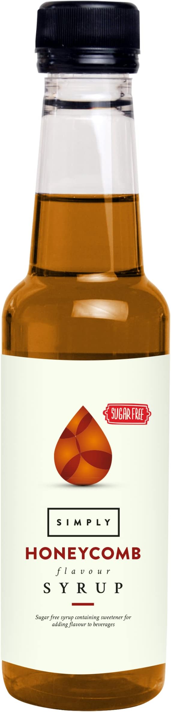 Simply Sugar Free Honeycomb Syrup, Low Calorie, Vegan & Nut Free Flavoured Syrup for Coffee, Cocktails & Baking (250ml)