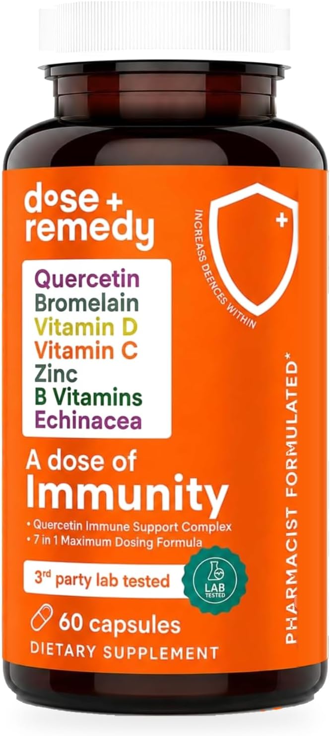 - Dose of Immunity Immune Support Supplement & Booster for Adults, Zinc, 60ct