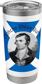 Robbie Burns - In Grey Oidhche Bhlas Burns And Saltire Stainless Steel Insulated Tumbler