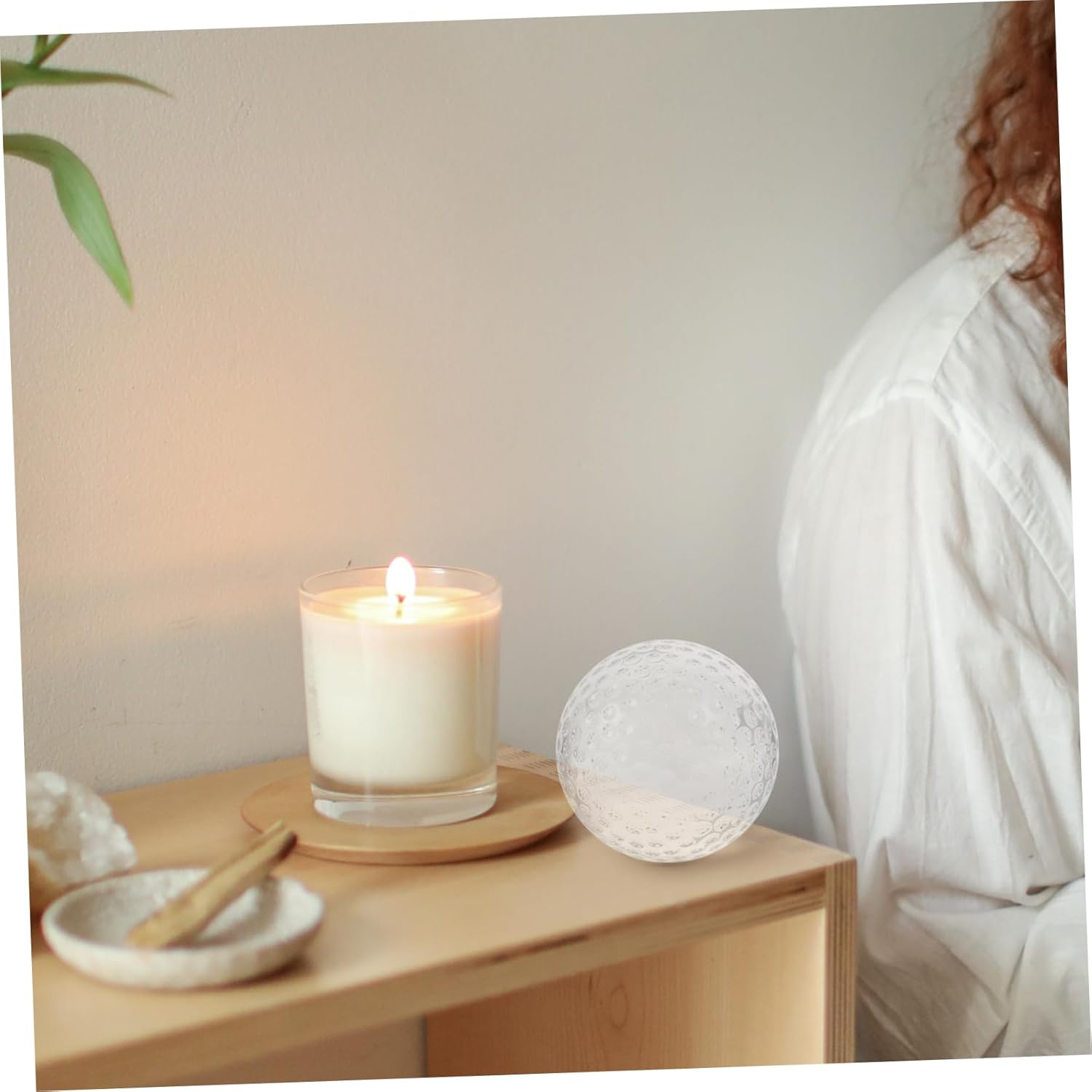 Unomor Creative Golf Glass Ball Ornament Crystal Ball Decoration for Living Room Fine Workmanship for Family Friends and Compact Design