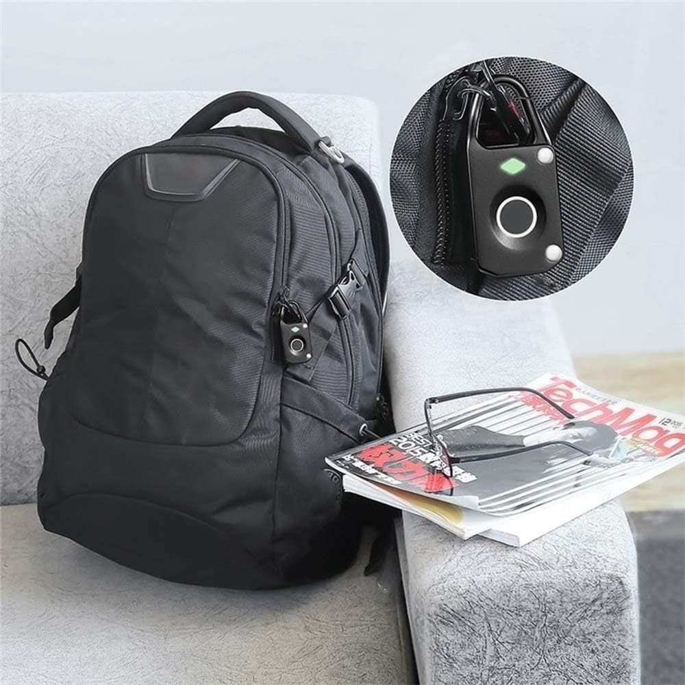 Candado inteligente con huella dactilar, Candado de huella digital for taquilla, mochila, maleta, gabinete, recargable por USB