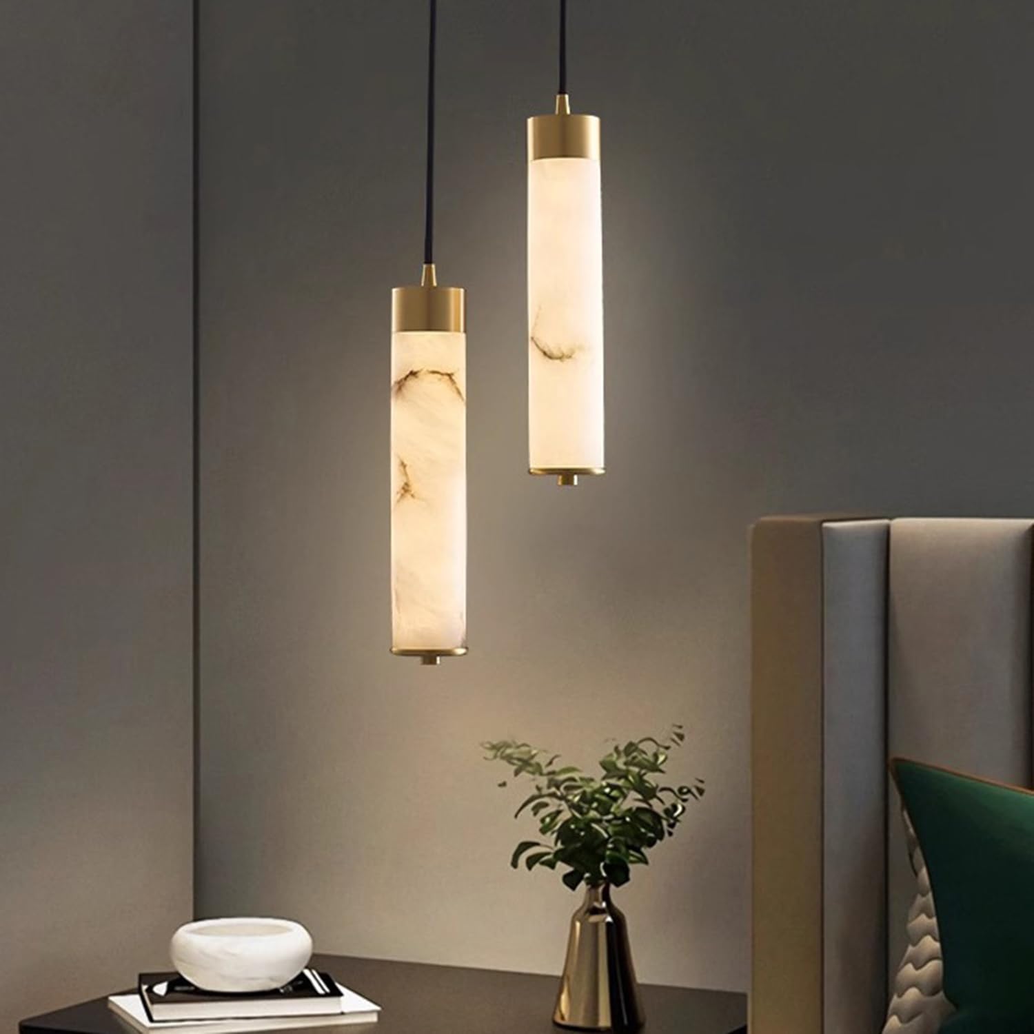 Lampada a sospensione in marmo 11,8 in Lampade a