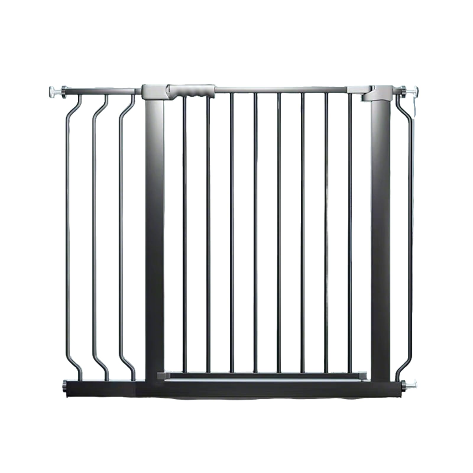 Zuiquity Escape-Proof Pet Gate for Dogs & Cats, Heavy-Duty Adjustable Stair Gate, 3-Lock Auto-Close Dog Gate with 180° Swing Door for Doorways & Stairs(Size:207-217cm/81-85in,Color:black)