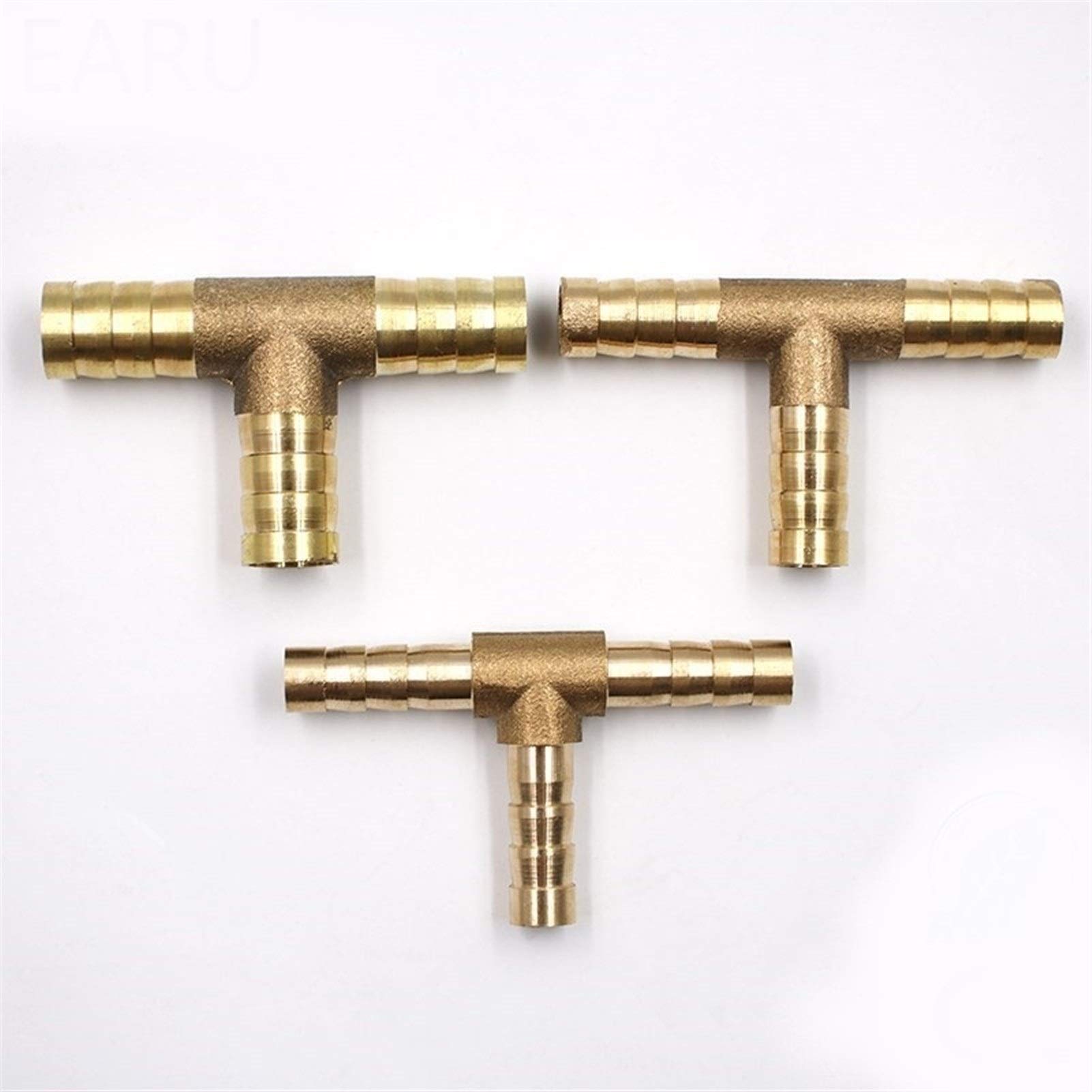 12mm 3-Wege Messing Schlauchverbinder T-Stück - Für Wasser, Luft & Gas