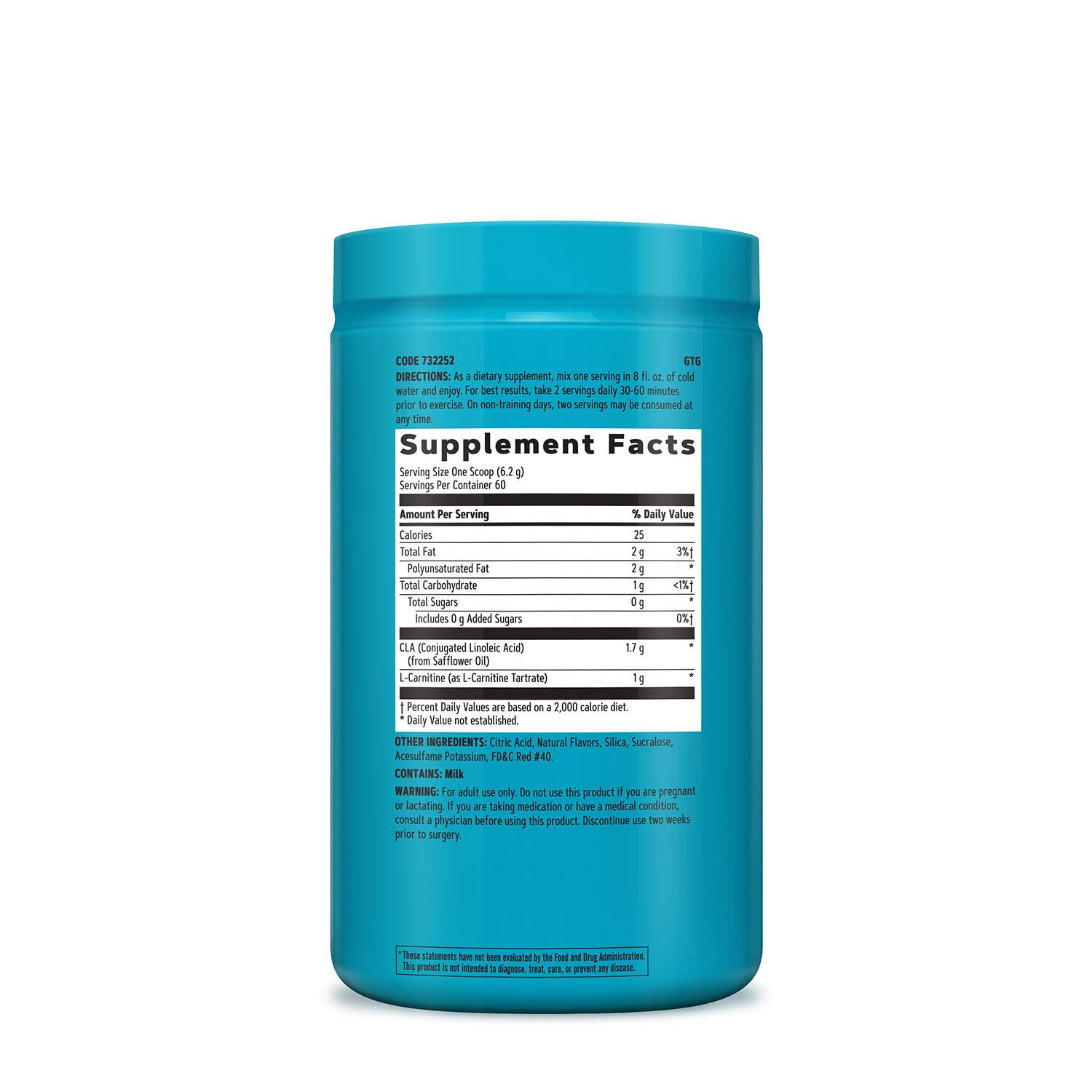 Amazon.com: GNC Total Lean CLA + Carnitine | Improves Body Composition and  Fuels Muscle Recovery, Stimulant Free and Sugar Free | Berry Sorbet