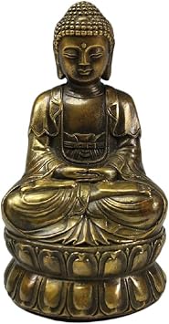 Charming Buddhas Arts Decor,Vintage Antique Bronze Buddha Sculptures for Home Office Desk Decorations Meditation-Shakyamuni