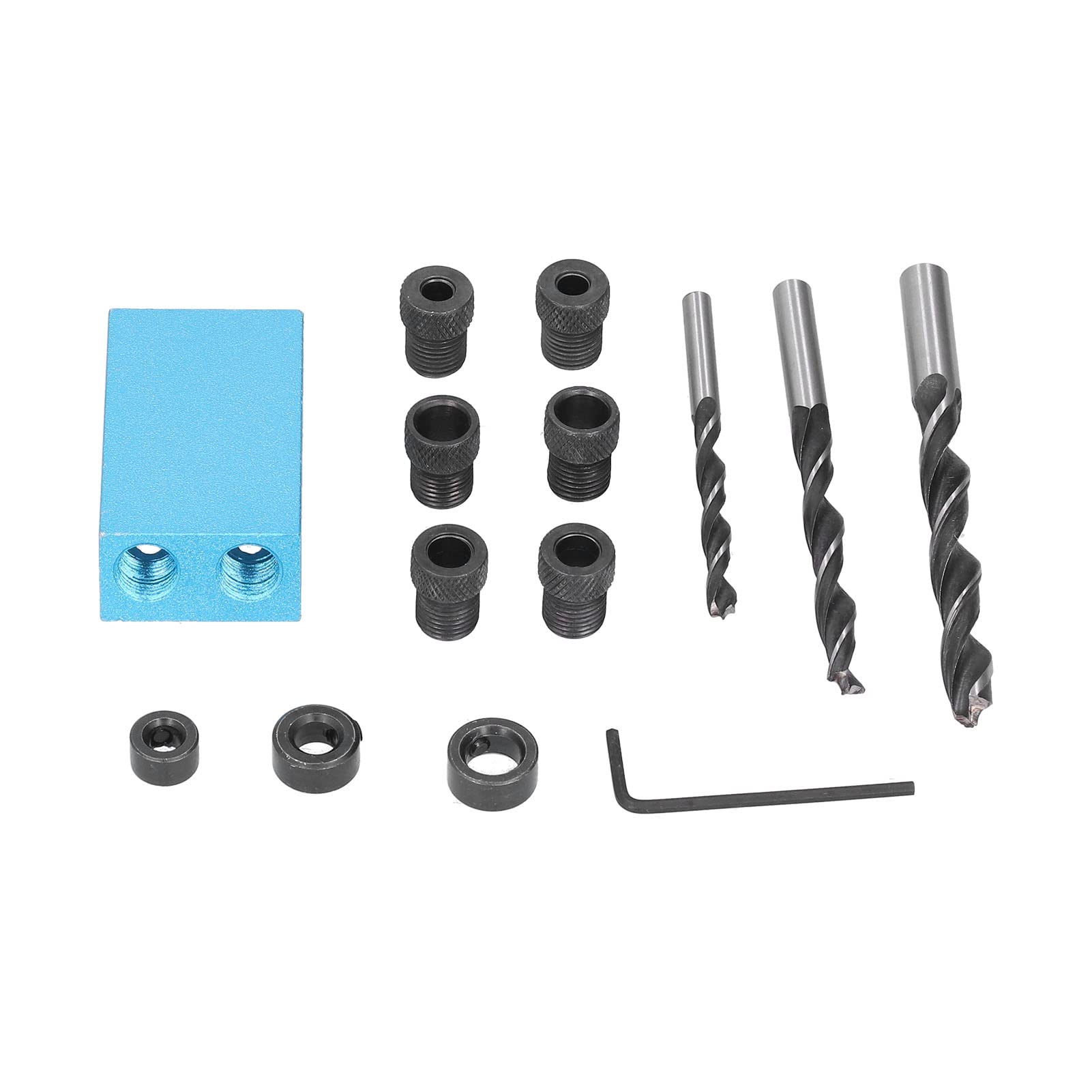 25pcs Pocket Hole Jig Set,15° Oblique Drilling Jig,Oblique Positioner Locator Tool For - View #2