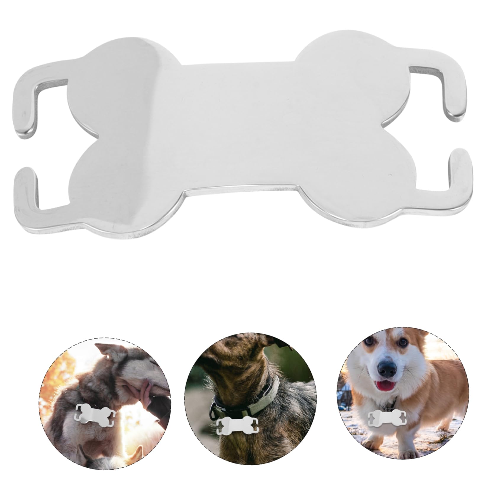 INOOMP 24pezzi Medaglietta Identificativa Per Cani Acciaio Inossidabile Da Leggera e Personalizzabile Resistente e Facile Da Incidere Tag Per Piccoli Animali Domestici