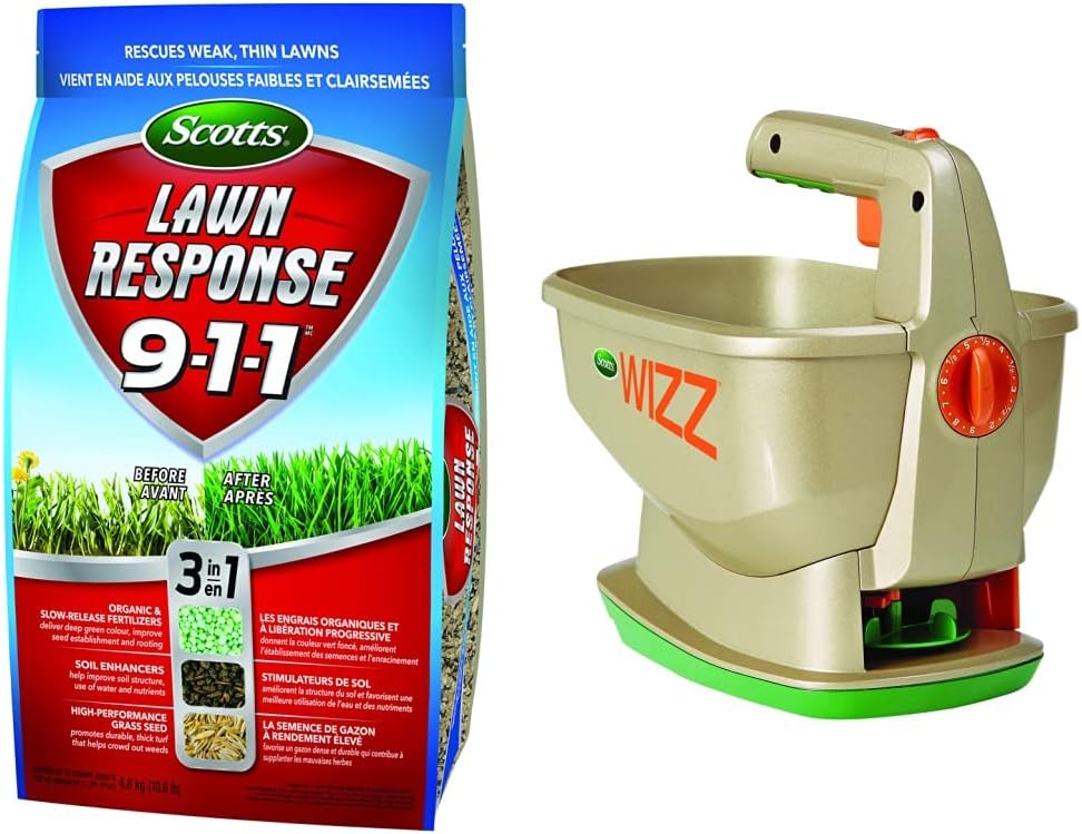 Scotts 10003 Lawn Response 911 4.8Kg & 71132 Wizz YearRound Spreader