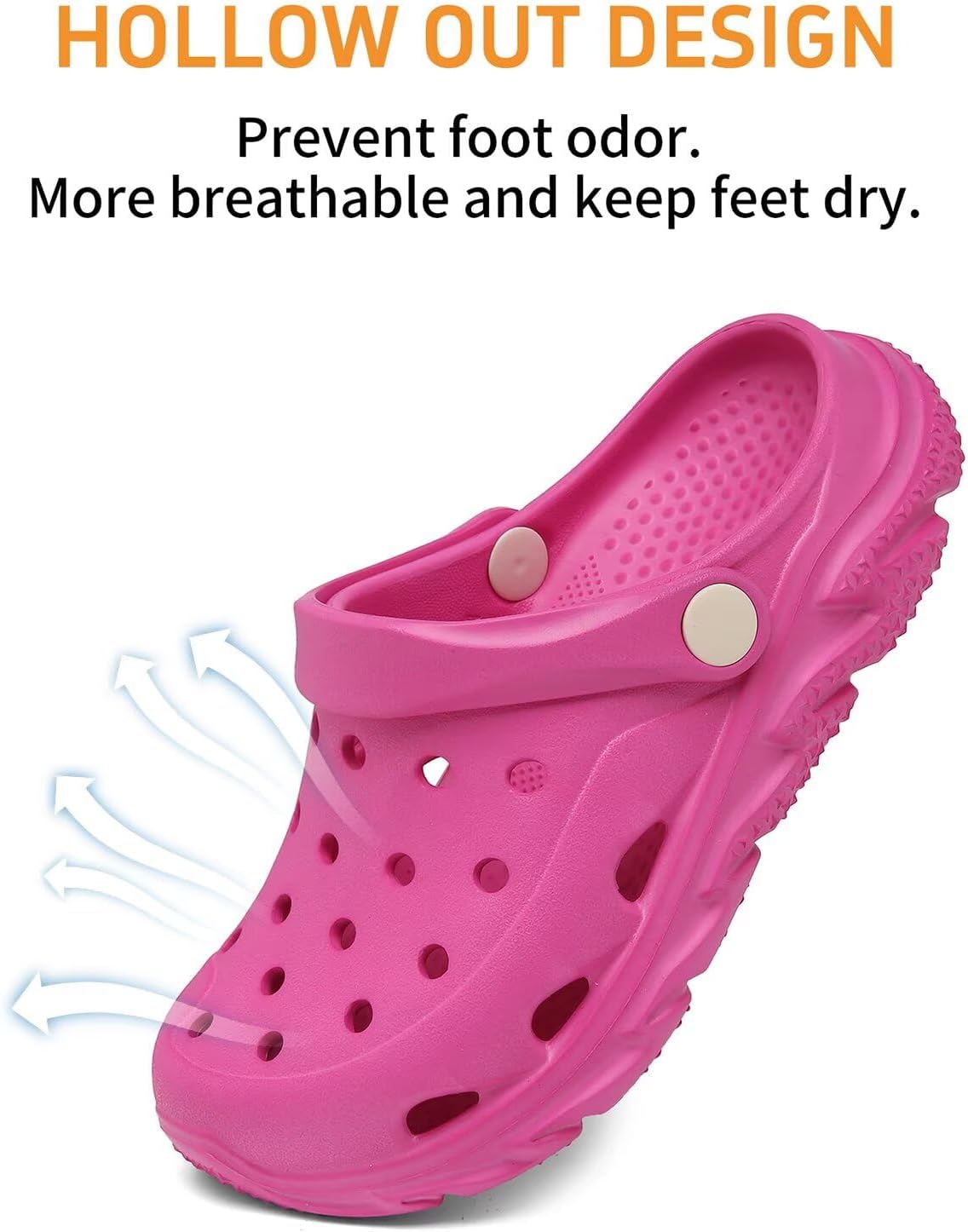 Cubufly Kids Boys Girls Clog Garden Shoes Slip On Slide Sandals Beach Water Shoes for Toddler/Little Kid/Big Kid/Children 10-11 Little Kid Rose Red image 3 of 5 B0CQ4JNJWR