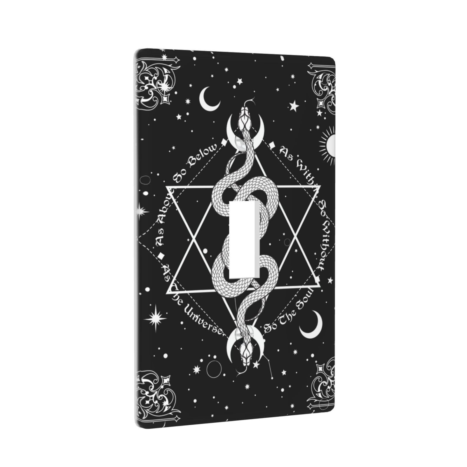 Serpents plaque murale interrupteur gothique 11,4x7 cm decor occulte