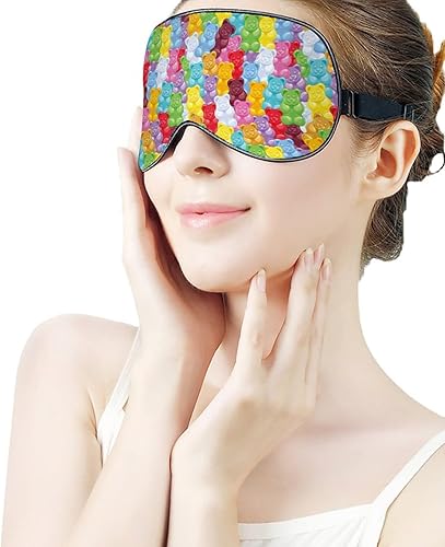 Miniatura 7 de Gummy Bears Candies Sleep Eye Mask Cute Blindfold Eye Covers Eyeshade Eyeshade para mujeres hombres regalos