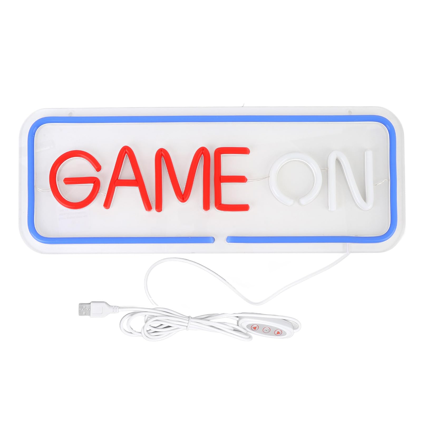 SIXRUN Panneau NéOn Game On, Lumière LED à intensité Variable, Ambiance Lumineuse pour Salles de Jeux, Décoration Alimentée par USB pour Adolescents et Streamers