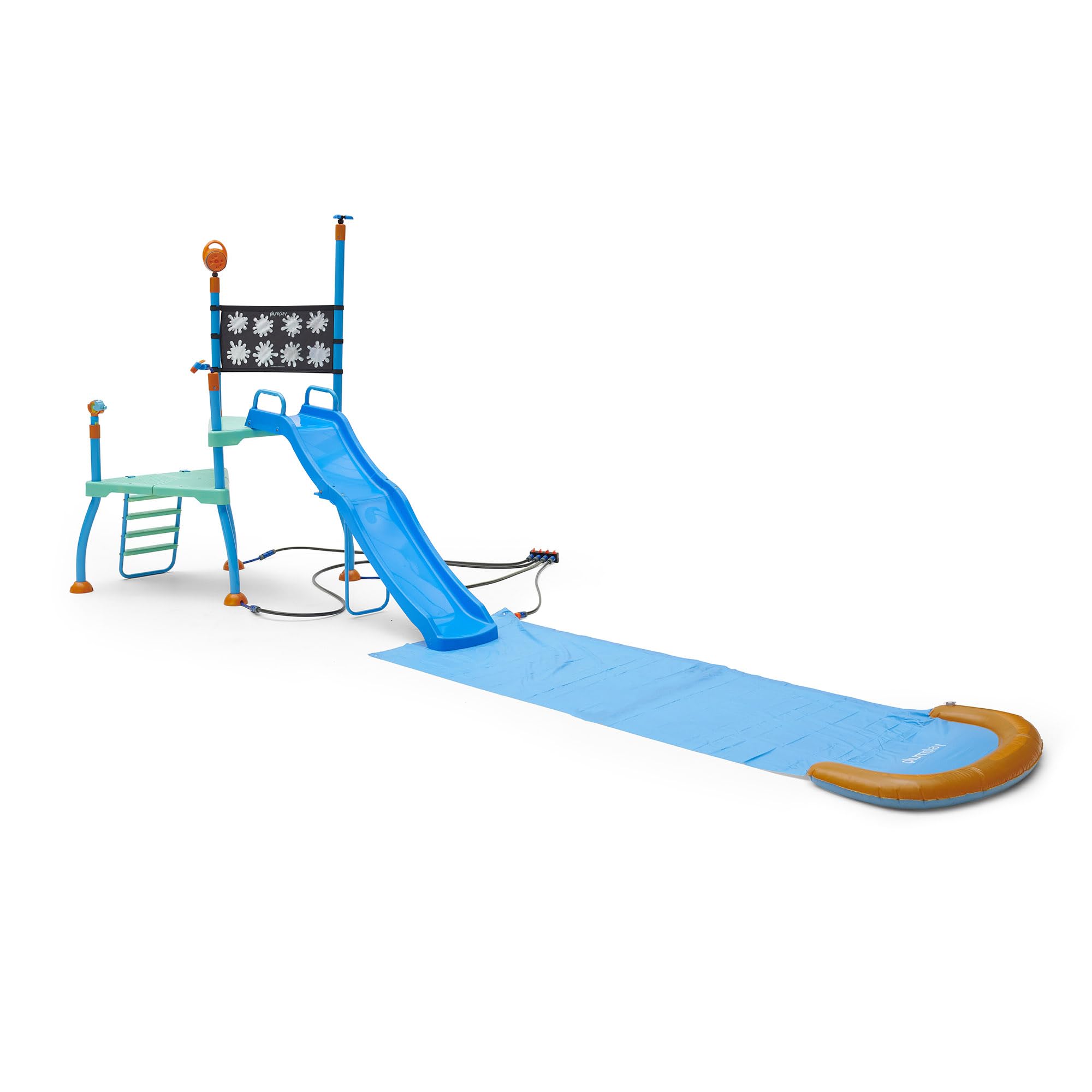 Plum Shower Tower Play Water Park With Water Slide Climbing Tower And Water Play Sprinkler Accessories (Shower Tower)