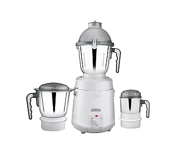 Padmini MG Eddy Mix (Mixer Grinder) | 900 Watts Powerful Motor | 3 Jars | White | Double Ball Bearing Mot