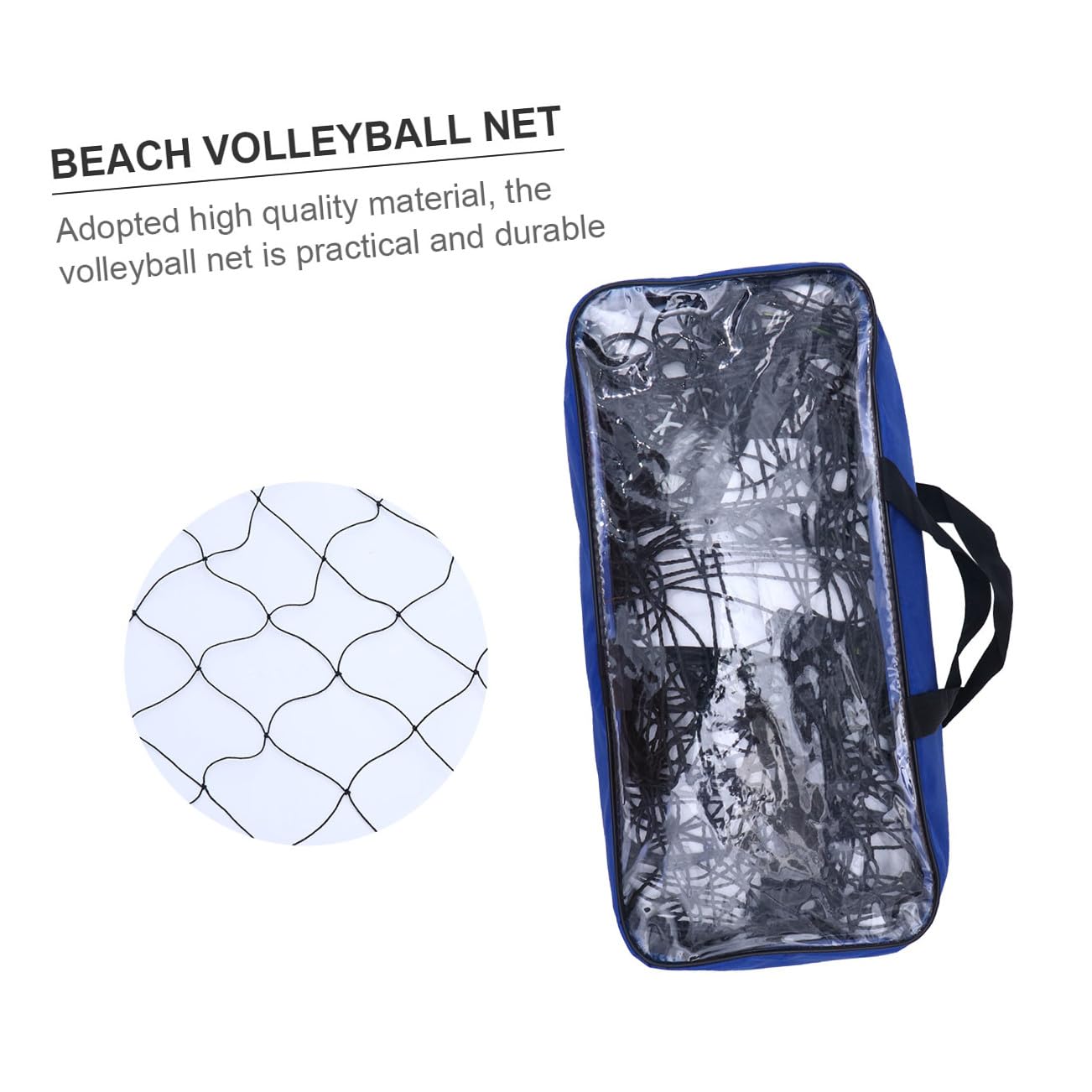 SUPVOX Filet de Beach-Volley Standard Professionnel en Polyester Résistant, Réglable et Portable, Filet de Volley-Ball Sportif pour Entraînement et Compétition en Extérieur, Usage Plage et Terrain