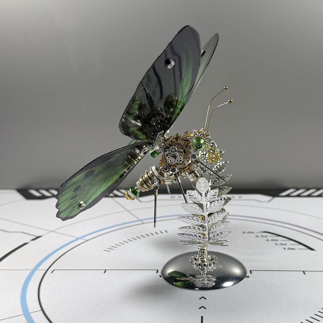 3D Metal Puzzle Model, Steampunk Mechanical Butterfly 3D Metal Insect Jigsaw Puzzles Assembly Kits with Stand, Desktop Art Display Collectible for Adults and Teens (100+ PCS)