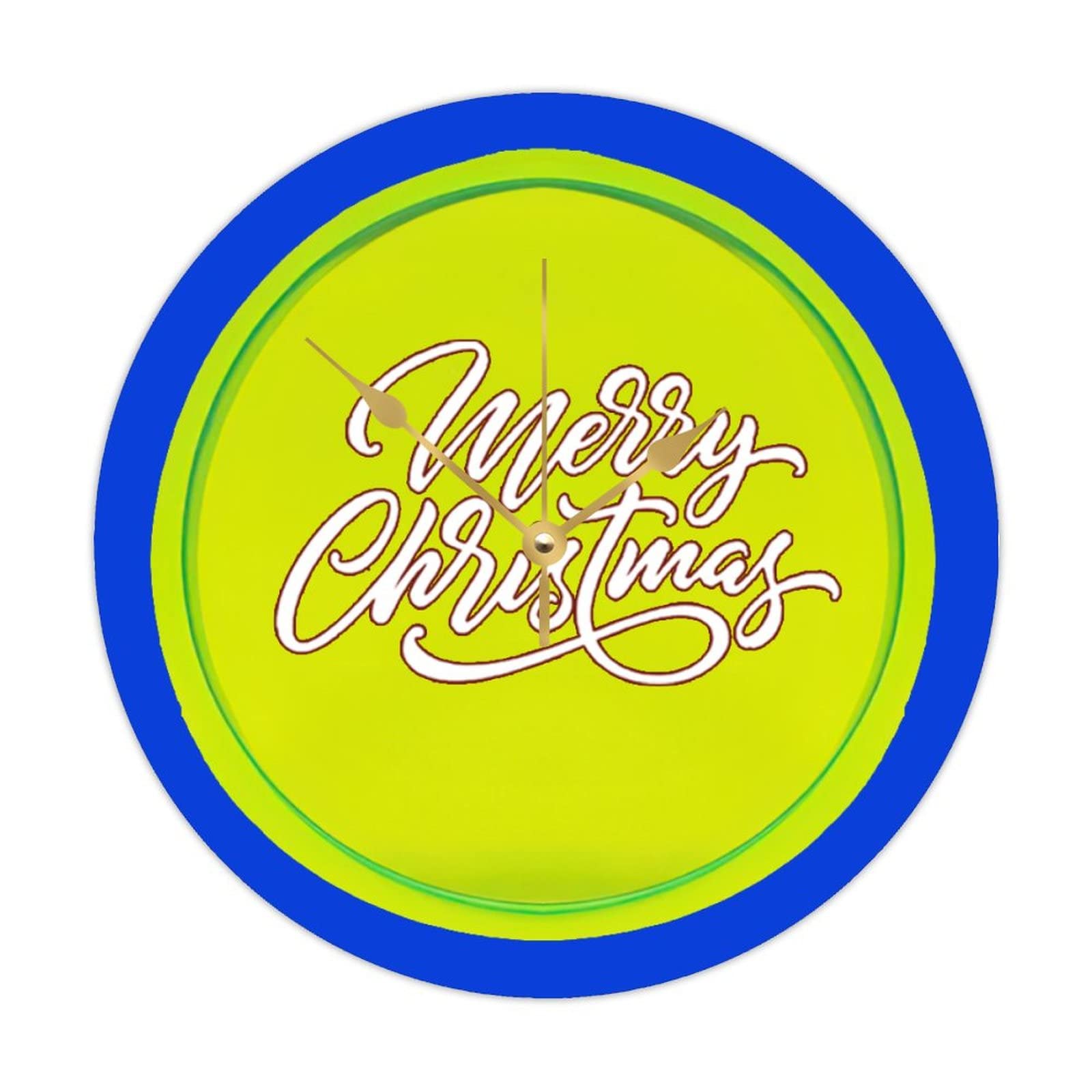 Horloge murale ronde en bois Merry Christmas Ball 38cm pour Noël