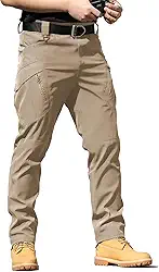 Calça tática masculina, leve, de secagem rápida, resistente à água, com vários bolsos para atividades ao ar livre e trabalho