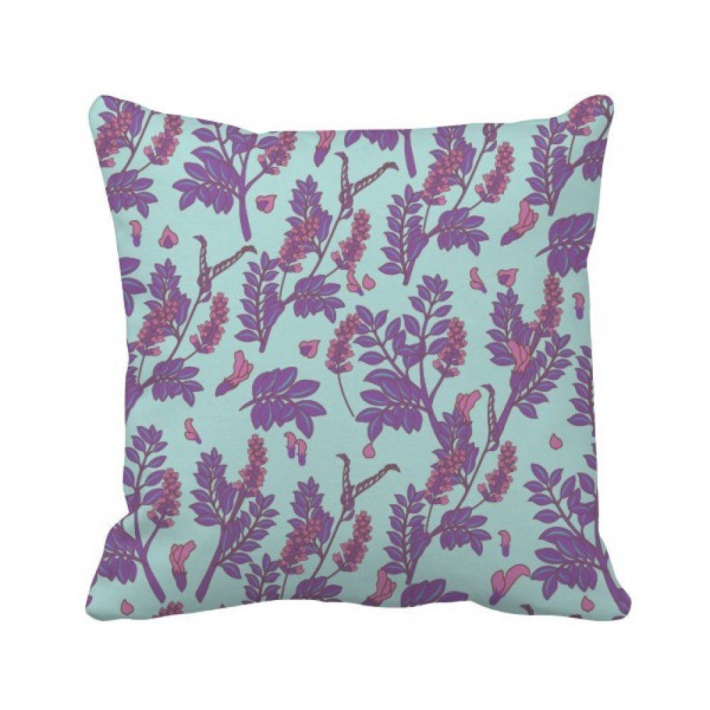 Oreiller lavande carré housse et insert motif végétal multicolore 40x40cm