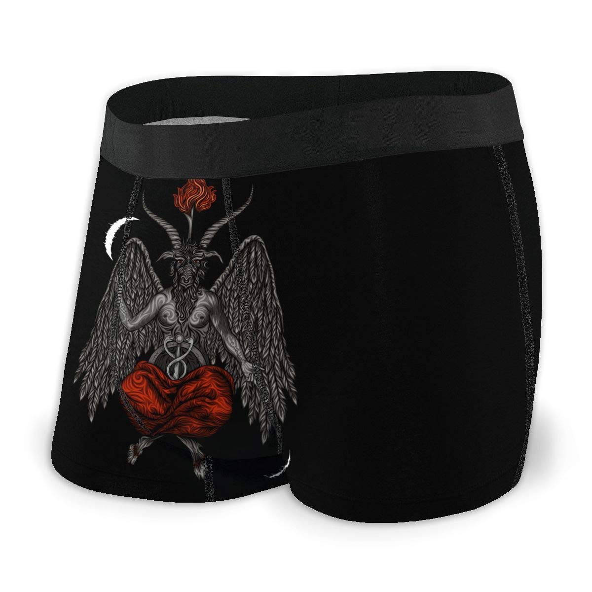 934 Mens Boxers Shorts Demon Baphomet Satanic Symbol Mens Boxer Shorts Stretchable Underwear Funky Boxer Briefs For Lover, Man, Husband XL
