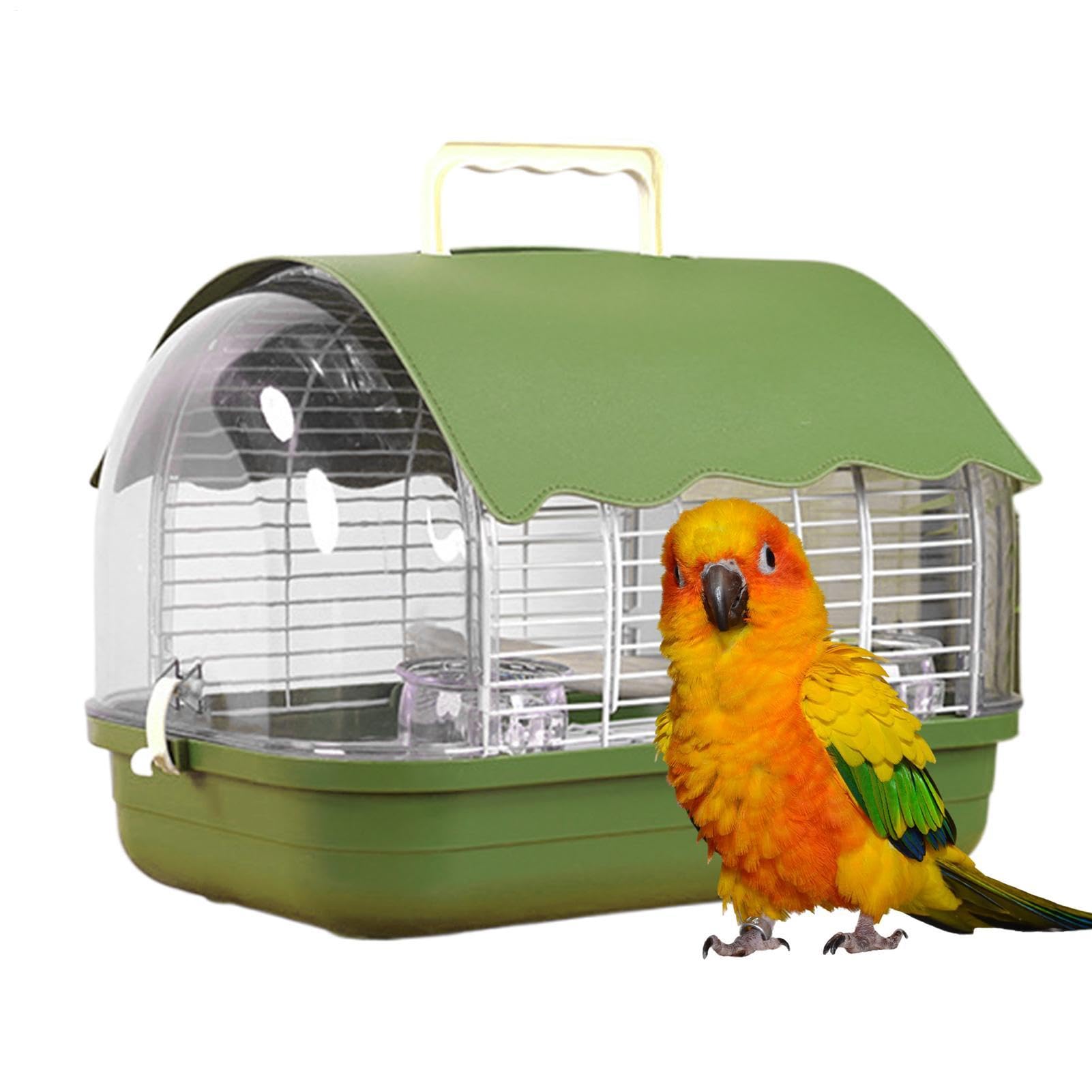 Tragbarer Vogelkäfig, tragbarer Vogelträger mit Griff | Sittich-Tragekäfig für drinnen und draußen, Balkon, Wohnzimmer, Park, Sittiche, Sittiche, Kanarienvögel