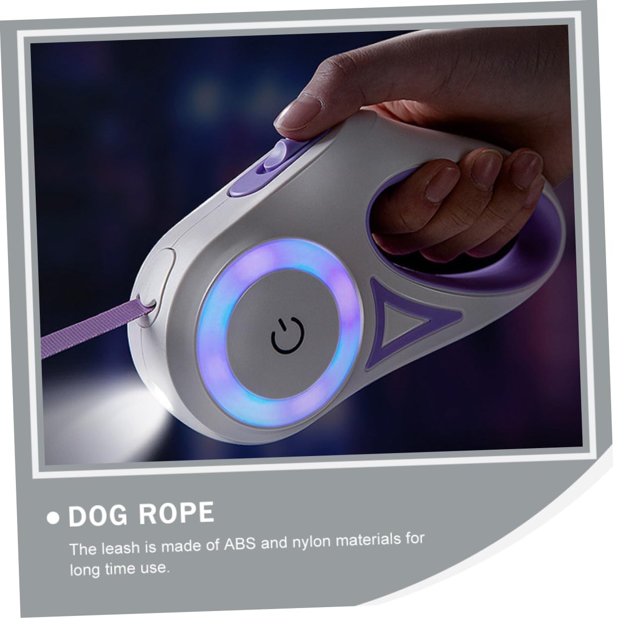 SUPVOX Cuerda Reflectante para Mascotas Correa Retráctil Control Mano para Caminar De Noche