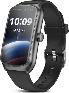 AMOLED Fitness Tracker Watch with 24/7 Heart Rate/SpO2/Sleep Monitor, IP68 Waterproof Smart Watch, Step Calorie Counter Pedometer Swimming Health Activity Trackers & SmartWatches for Women Men