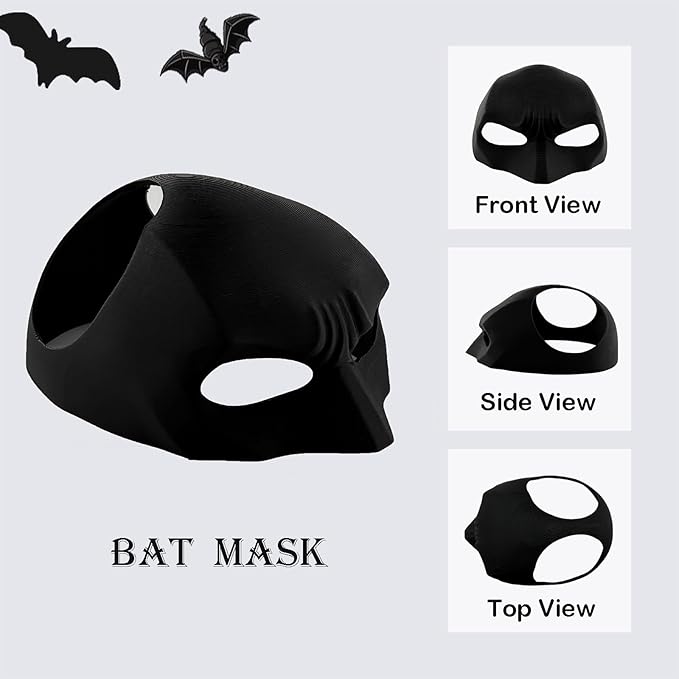 Disfraz de Halloween para Gatos, Capa Vampiro con Máscara de Murciélago miniatura 4