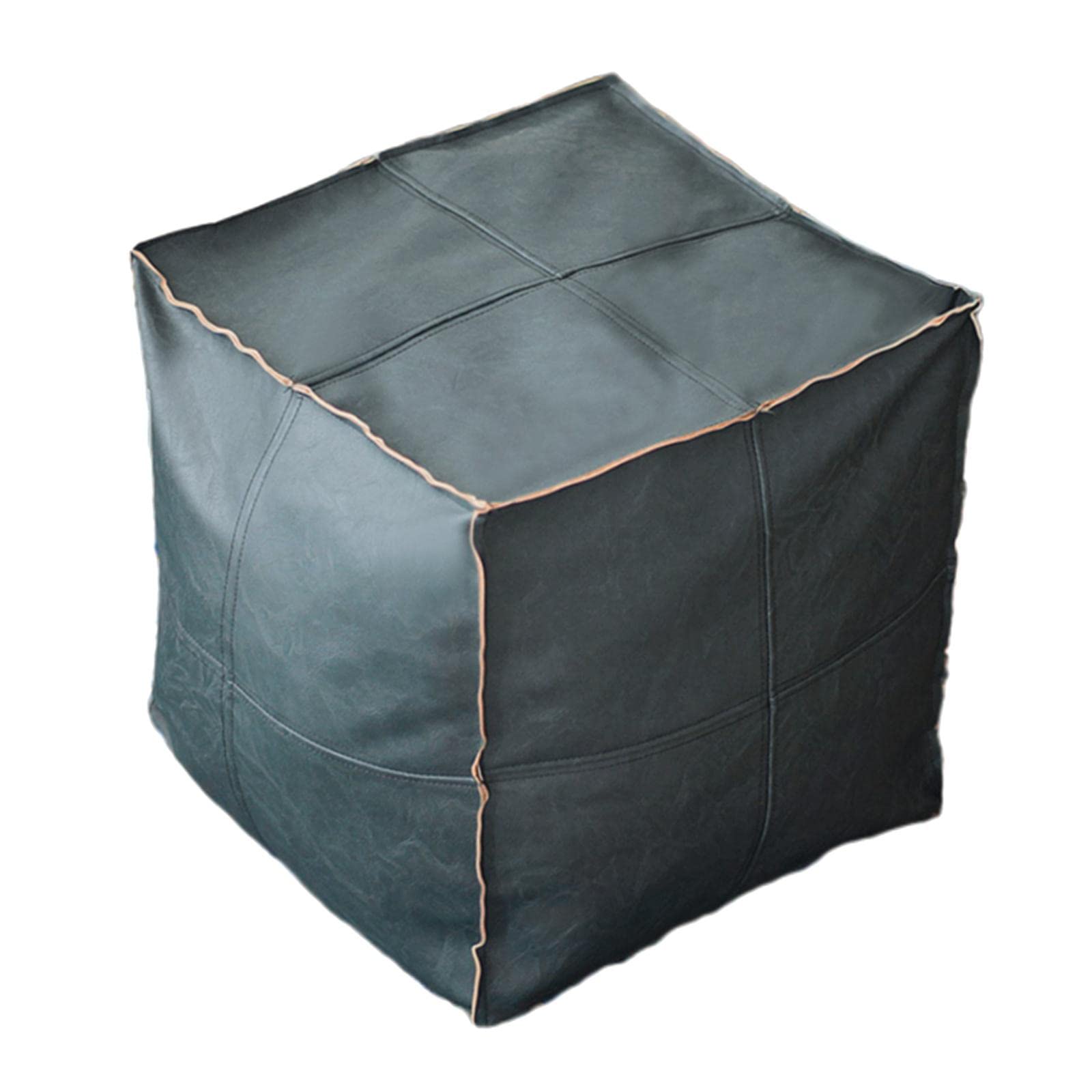 ATORSE Boho Moroccan Pouf Cover Footstool Storage Ottoman Room Decor Living Room Square Blue-image-17