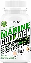 HXN Collagen Supplements For Women, Marine Protein Peptides With Hyaluronic Acid, Vitamin C, E, B12, Glutathione Powder, Biotin, and Grape Seed Extract To boost Skin, Face & Hair Health-60 Tablets