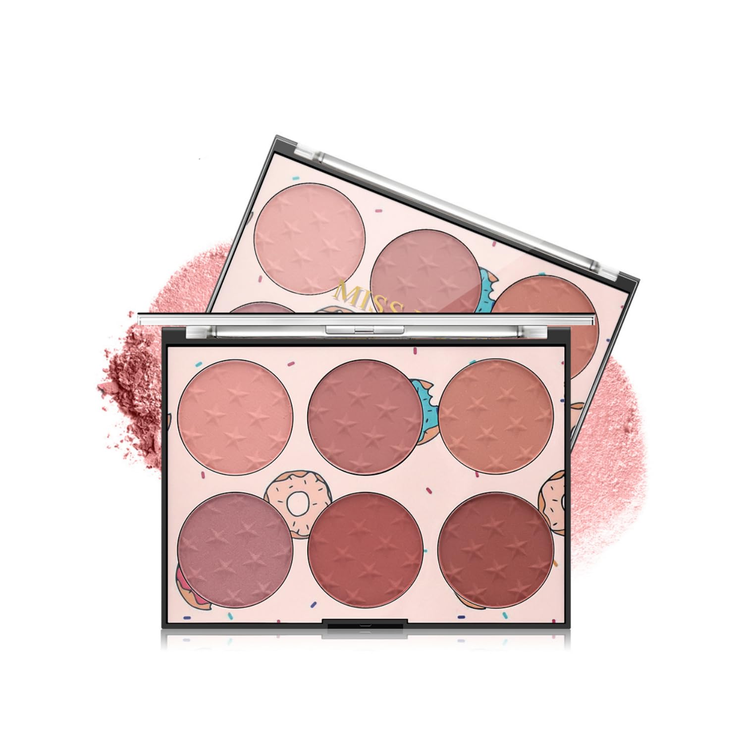 6 Color Face Blush Palette, Matte Palette, Smooth Smudgeable Blush Powder, Contour Highlight Blush Multi-Purpose Palette, Light Luxury Blush Powder (01#, 01#)