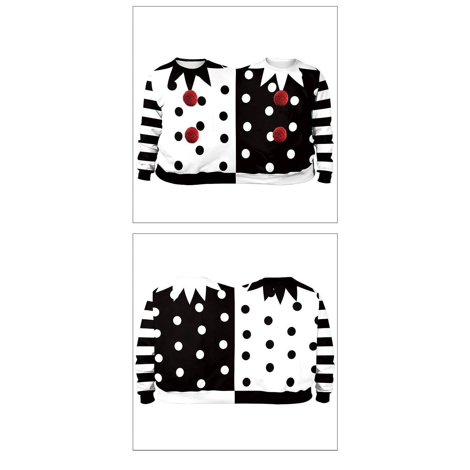 Costume da clown per coppia, accessori divertenti per cosplay e giochi di ruolo per adulti, perfetti per compleanni.